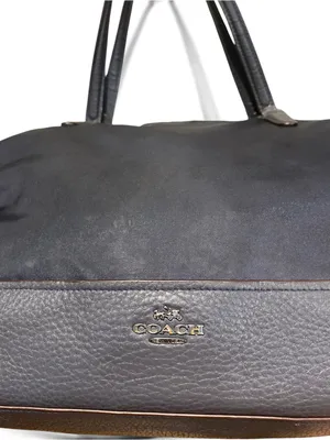 Coach Blake Nylon and leather carryall gunmetal thumbnail 6
