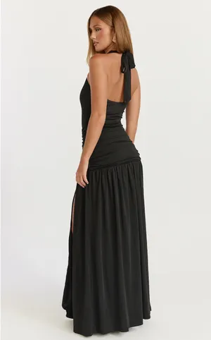 Showpo Phoenix Maxi Dress Black and Gold thumbnail 2