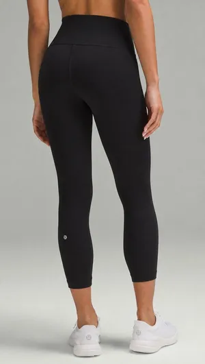 Lululemon Wunder Train High-Rise Crop 23" Leggings LW6BNFS Black Women's Size 2 thumbnail 1