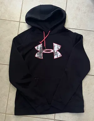 Under Armour Black Hoodie with Pink Accents thumbnail 1