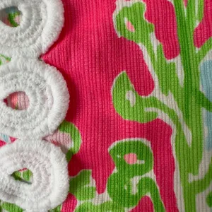 Lilly Pulitzer Cathy Shift Dress Flamingo Pink Southern Charm 0 Lace 100% Cotton thumbnail 5