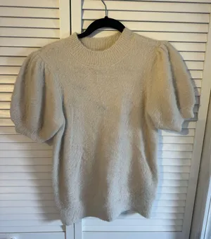 Cream Short Sleeve Sweater thumbnail 6