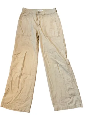 Happily Grey Carpenter Wide-Leg Pants | Size 3/26 | Tan thumbnail 3