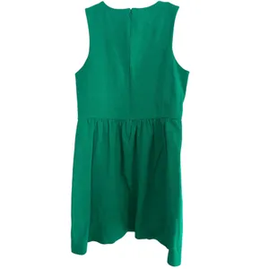 J.Crew Womens Kelly‎ Green Sleeveless Fit and Flare Textured Slub Knit Dress M thumbnail 2