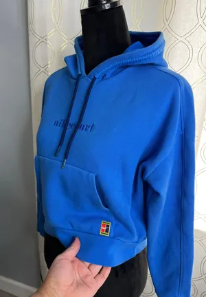 Nike court Pullover Crop Sweatshirt Hoodie thumbnail 2