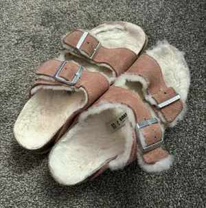 Fuzzy Birkenstock Sandals thumbnail 1