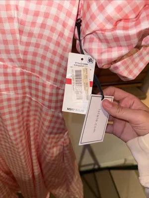 1. STATE Pink Gingham Puff-Sleeve Dress thumbnail 5