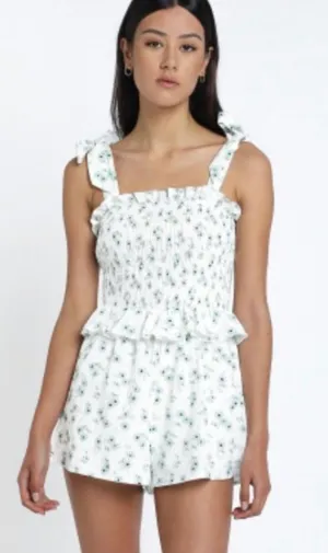 Showpo Playsuit In Sage Floral thumbnail 1