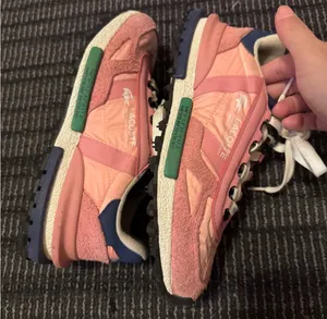 🔼Lacoste Elite Suede Leather Active Athletic Sneakers Pink Retro Vintage 8 thumbnail 7