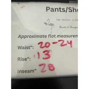 Old Navy Pants Women 2X Blue Linen Blend Elastic Waist Casual Beachy‎ Coastal thumbnail 7