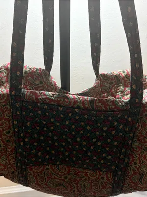 Paisley Everyday Tote Bag in Burgundy thumbnail 3