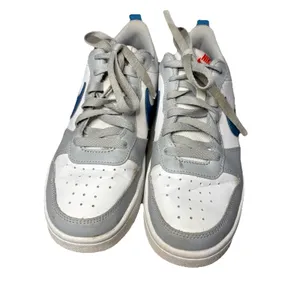 Nike Court Borough Low 2 Women's 7.5 Big Kids 6Y White Gray Blue BQ5448-117 thumbnail 3