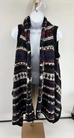 LOFT Alpaca Wool Cardigan Sweater Vest Poncho Blanket Open Front Chunky XS/S thumbnail 1