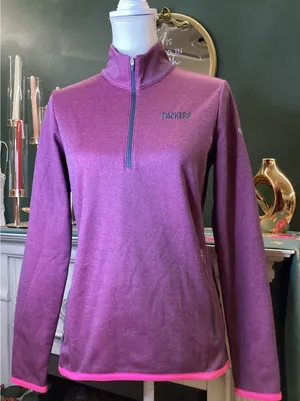 Nike Golf Green Bay Packers Therma-FIT 1/4 Zip Pullover Purple Pink Women Medium thumbnail 1