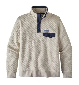 Patagonia W's Organic Cotton Quilt Snap-T Pullover in Birch White Medium thumbnail 1