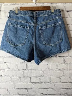 Hollister Blue Denim Women's Embroidered Shorts size 10 thumbnail 5