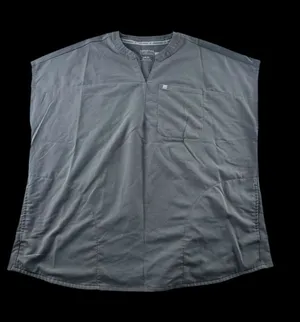 Fabletics Gray V-Neck Medical Scrub Top thumbnail 1