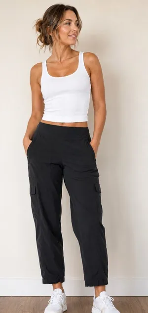Athleta Headlands Hybrid Cargo II Pants Black High Rise Hiking Trousers Size 4 thumbnail 1