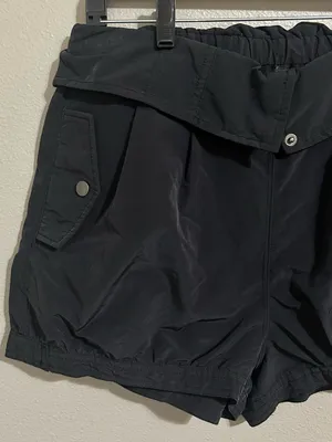 Free People Black Convertible Balloon Baggy Utility Shorts Women’s Size Small thumbnail 4