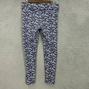 Aerie Seamless Leggings‎ Womens Medium Blue Floral 7/8 Gym Outdoors Athleisure thumbnail 4