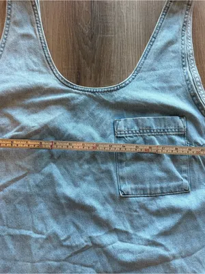 Light Blue Denim Tank Dress‎ with Pocket thumbnail 4