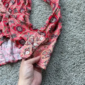 Free People "Falling For You" Floral Print Peplum Top Hibiscus Combo Size XS thumbnail 9