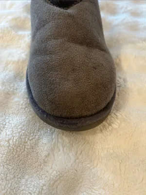 UGG Charcoal Suede Shearling Button Boot Gray Size 6 thumbnail 8