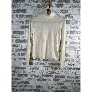 J. Crew | women white merino wool turtleneck sweater thumbnail 9