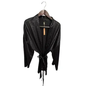 Skims WOVEN JACQUARD Medium SHORT ROBE onyx NWT thumbnail 3