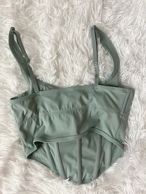 Gilly Hicks Sage Green Corset Going Out Top thumbnail 2