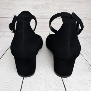 Steven by Steve Madden Black Size 8.5 Mary Jane Pump With Ankle Strap SUEDE thumbnail 8