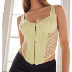 Urban Outfitters Out From Under Wildflower Lace Corset M Lime thumbnail 1