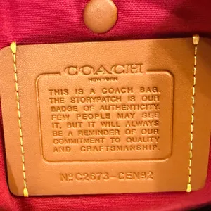 Coach Kisslock Frame Bag 27 Brass Dark Fuchsia CEN92 Leather Handbag Purse NWT thumbnail 6