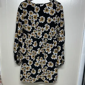 As U Wish Black and Gold Floral Mini Dress thumbnail 5