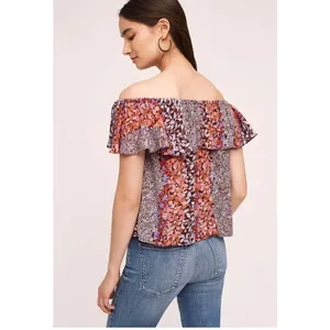 ‎Maeve Anthropologie Vallita Floral Blouse sz medium thumbnail 2