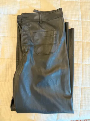 ZARA Leather Faux Pants thumbnail 3