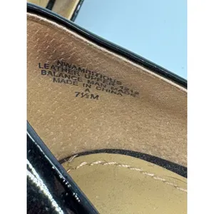 Nine West Ambitious Pumps Womens 7.5 Black Patent Leather Stiletto Round‎ Toe thumbnail 8