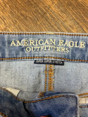 American Eagle Super Super Stretch Denim Jean Shorts Hi-Rise Shortie Women’s 6 thumbnail 3