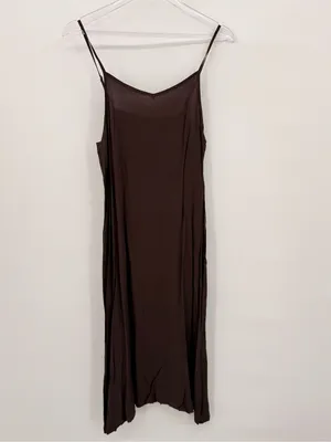 Natural Life Dress Size Small Brown Midi Floral V Neck Bell Sleeve Tiered Boho thumbnail 9