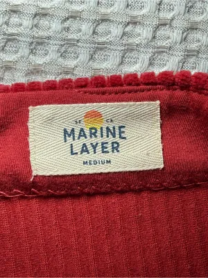 Marine Layer Montreal Soft Wale Corduroy Pants Women Size Medium Red Retro 90’s thumbnail 6
