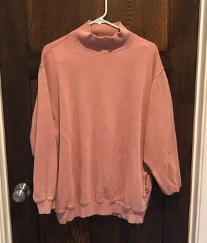 Aerie Cowl Neck Sweatshirt Women’s M Pink/salmon thumbnail 1