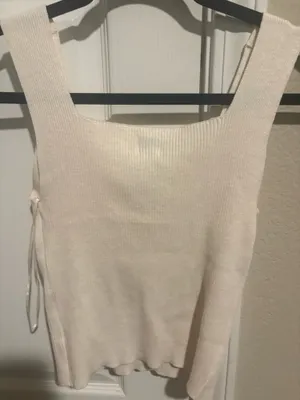A new day Knit Tank Cream Top thumbnail 3