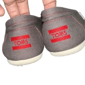 Toms Gray & Red  Flats Shoes(Size 8) thumbnail 5