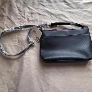 Anne Klein Purse Black Faux Leather thumbnail 8