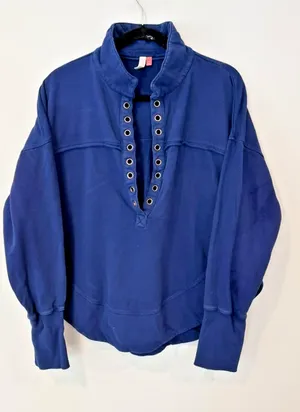 Anthropologie Pilcro The Kamrie Pierced Popover Boho Top Small 100% Cotton thumbnail 1