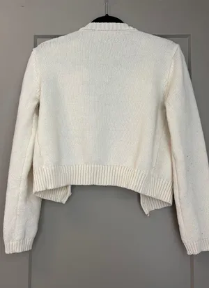 White Knit Cardigan thumbnail 2