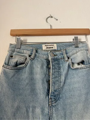 Reformation Light Blue Jeans thumbnail 4