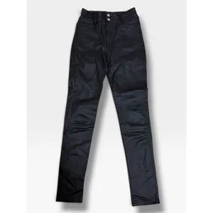 Apperloth Black Coated High Rise Skinny Pants Small Faux Leather Look Y2K S thumbnail 2