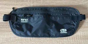 Black RFID Belt Bag with Streamlined Design for Everyday Use thumbnail 1