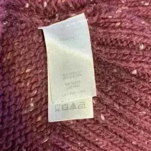 Burgundy Cabela's hooded sweater sz L comfy cozy knit colorful casual basic thumbnail 6
